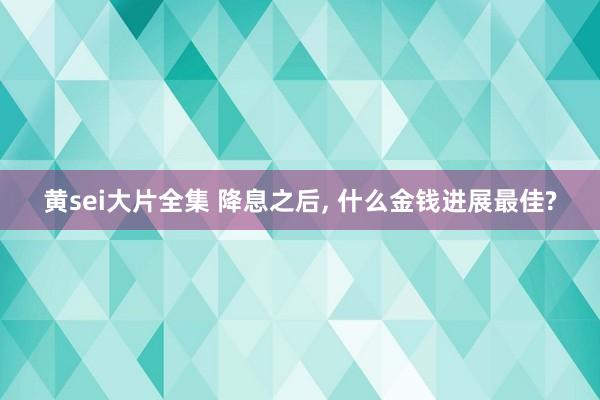 黄sei大片全集 降息之后， 什么金钱进展最佳?