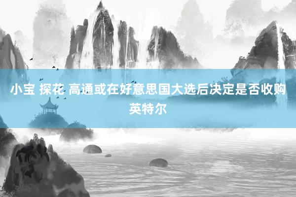 小宝 探花 高通或在好意思国大选后决定是否收购英特尔